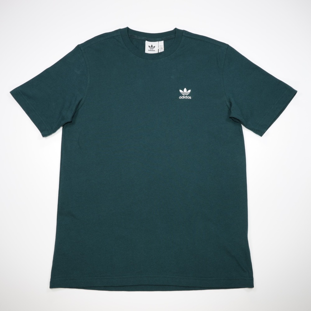 Adidas Originals Men's Crew Neck Embroidered‎ Trefoil Logo Tee Dark Green Size L